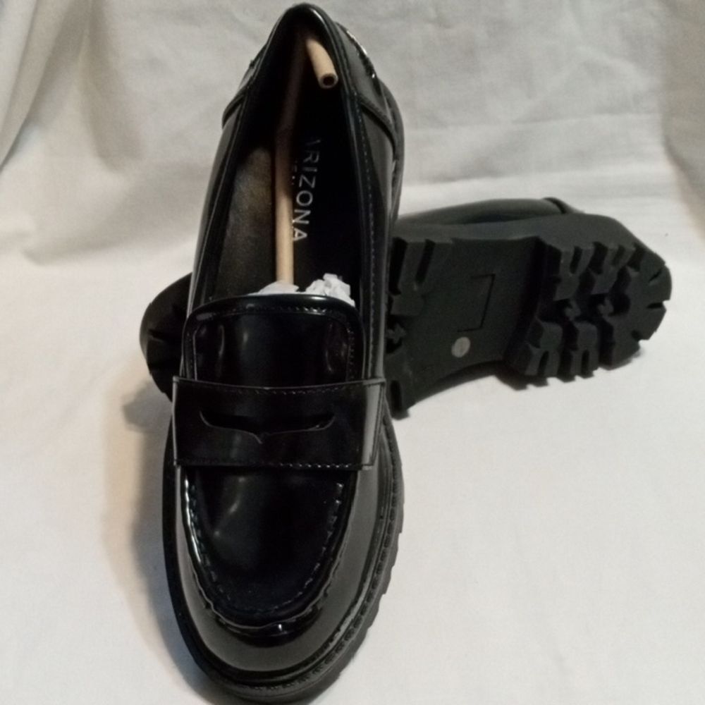 Arizona Jean Company Black Chunky Loafers